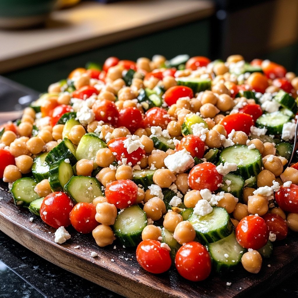 Healthy Lunch Mediterranean Chickpea Salad
