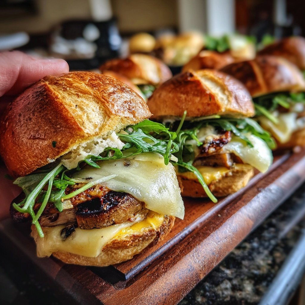 Sliders with Grilled Portobello Mushrooms