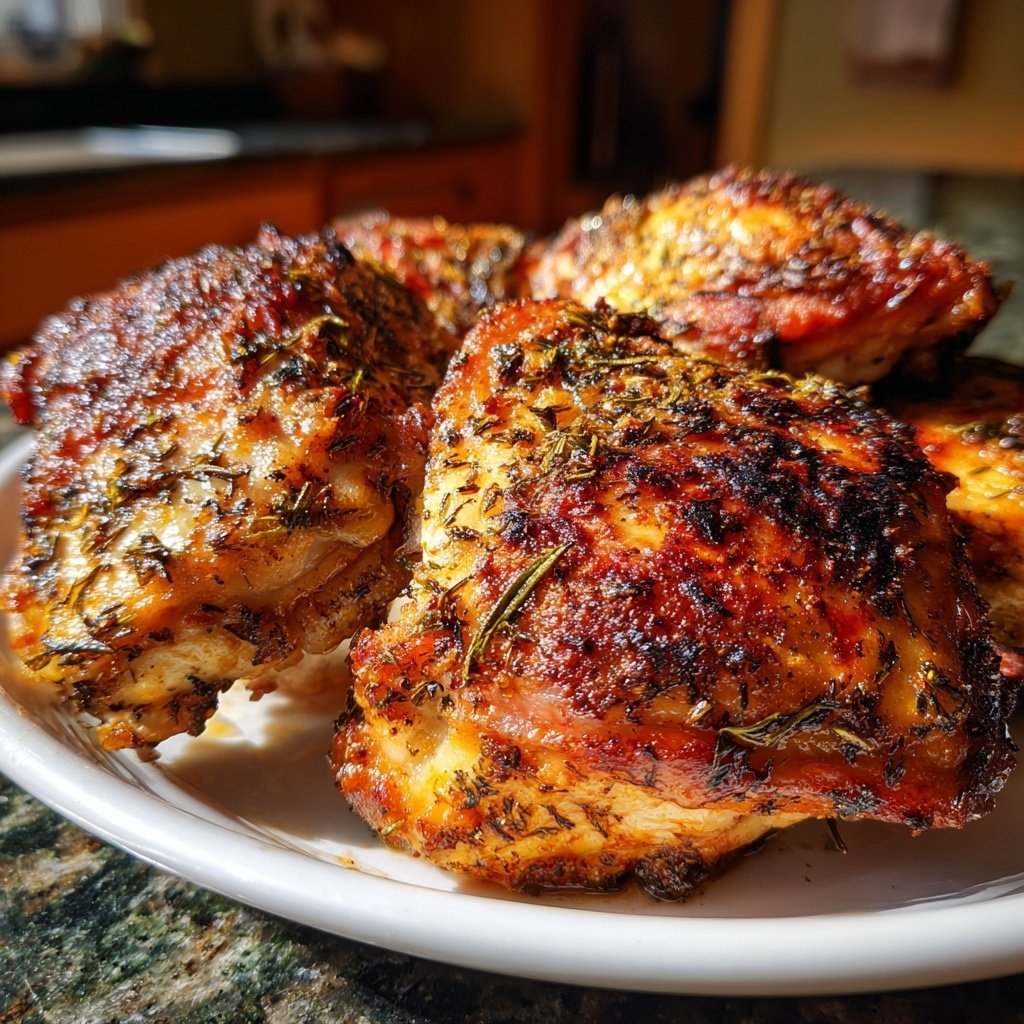 Comfort Food Baked Chicken Thighs