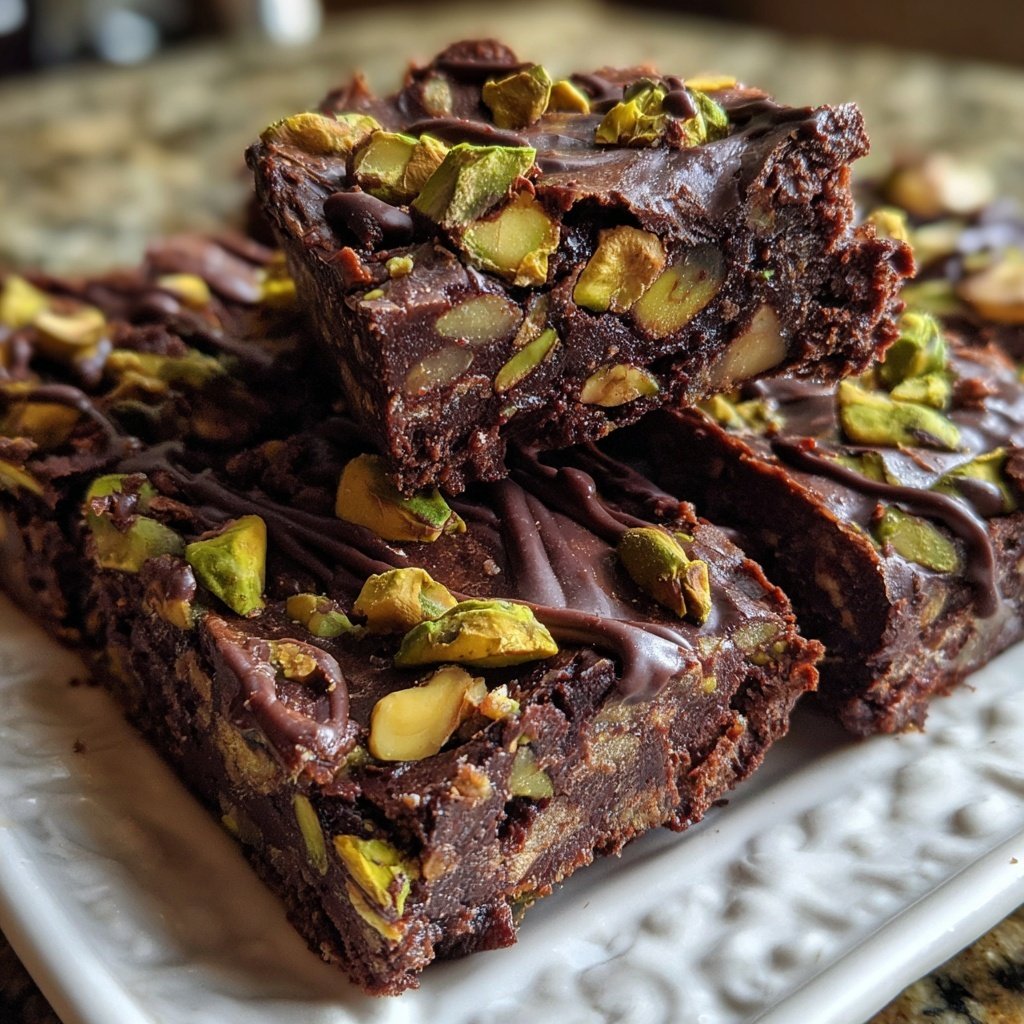 Chocolate Pistachio Almond Bars