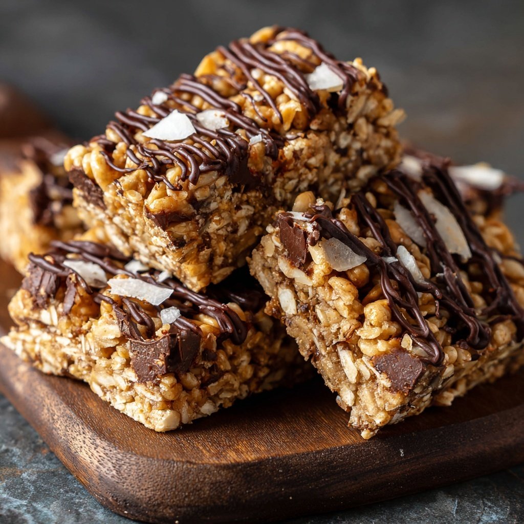 Chocolate Almond Coconut Snack Bars
