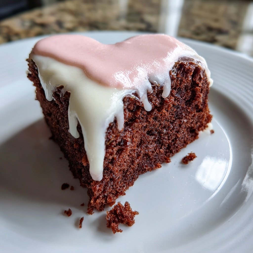 Mini Heart Cake with Vanilla Bean Frosting