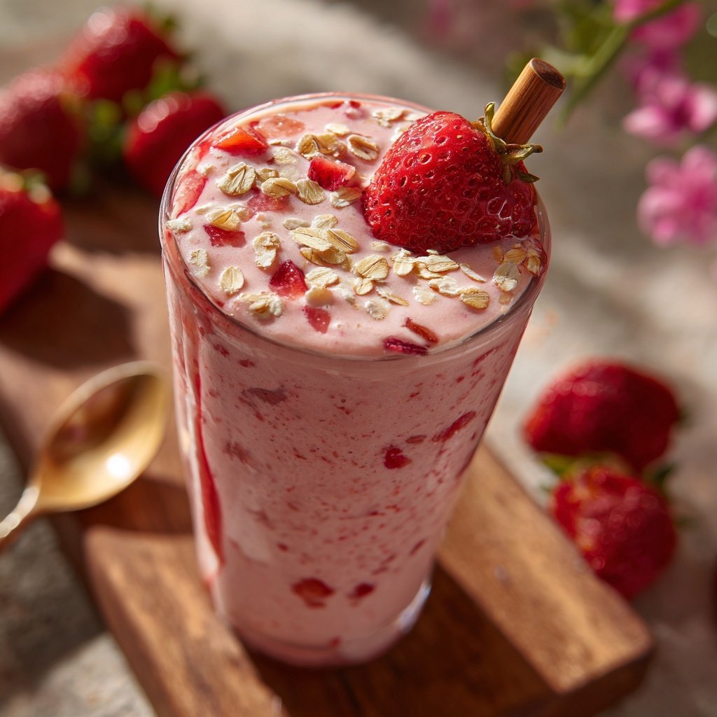 Strawberry Oatmeal Smoothie